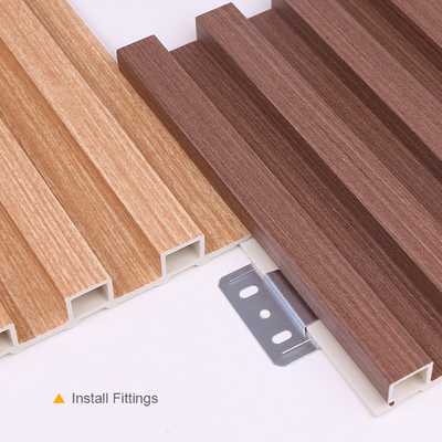 El panel de pared plástico de madera modificado para requisitos particulares de la parrilla estrió WPC 1220*3000m m