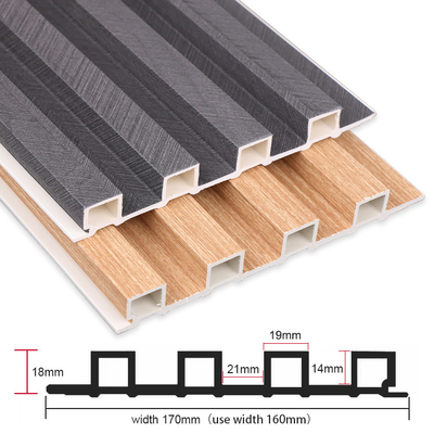 El panel de pared plástico de madera modificado para requisitos particulares de la parrilla estrió WPC 1220*3000m m