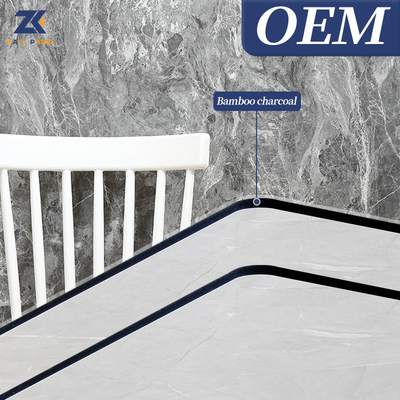 El panel de pared de madera de la chapa de Crystal Board Simulation Waterproof Marble del carbono