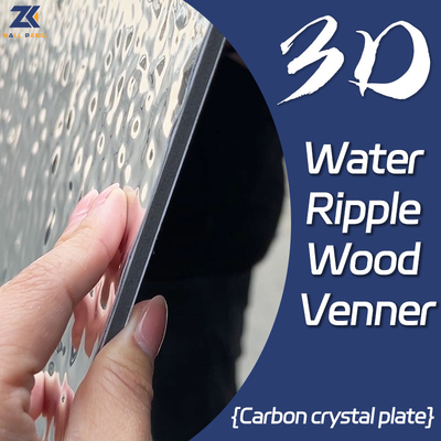chapa de bambú amistosa de madera del carbón de leña de Eco del tablero de la ondulación del agua 3D