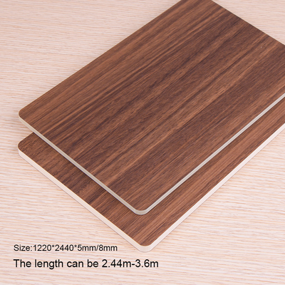 El panel de pared de lujo moderno de la chapa de madera de decoración interior 5m m 8m m