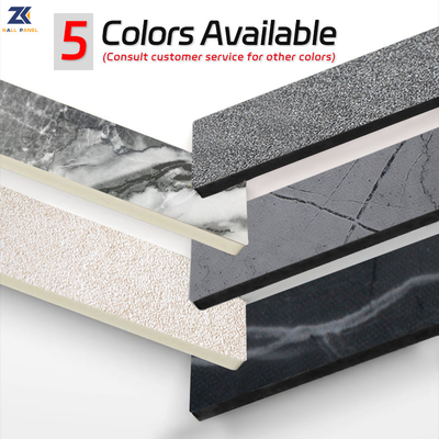 Carbono de bambú Crystal Plate del panel de pared de la chapa de madera del carbón de leña del mármol del PVC