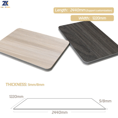 La prenda impermeable y la madera de madera insonora del grano chapean los paneles de pared del PVC