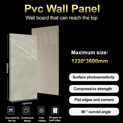 Trasfondo de la televisión Paneles de pared de mármol Impermeables Paneles de cristal de mármol de bambú