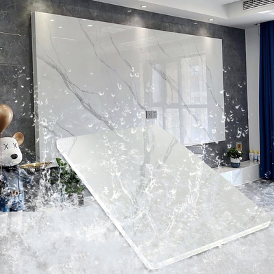 Prenda impermeable casera de la pared del fondo de la decoración TV y los paneles de pared de madera de mármol a prueba de humedad de la chapa