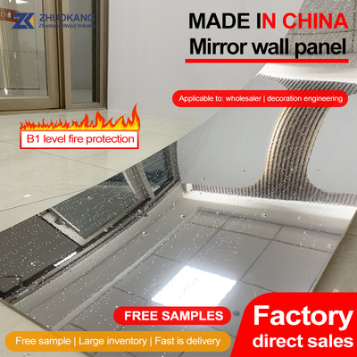 Decoración de interiores 5mm espejo paneles de pared de madera panel de pared de PVC