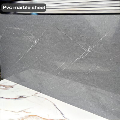 Decoración mboo Carbón de leña Venecería de madera moderna de lujo Hoja de mármol PVC