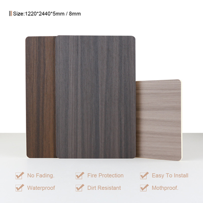 La chapa de bambú inodora del grano de madera del panel de pared de la fibra cubre 1220*2440m m
