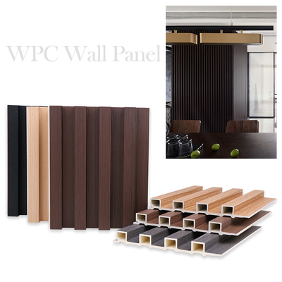 La parrilla plástica WPC de madera de la prueba de la polilla estrió exterior del panel